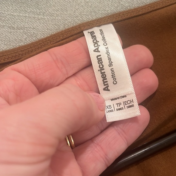 American Apparel low cut - xs bodysuit in brown NWT - Picture 4 of 4